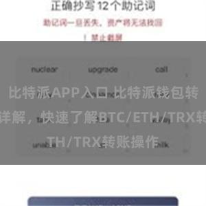 比特派APP入口 比特派钱包转账教程详解，快速了解BTC/ETH/TRX转账操作