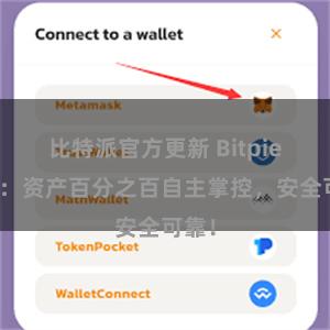 比特派官方更新 Bitpie钱包：资产百分之百自主掌控，安全可靠！