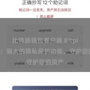 比特派钱包客户端 Bitpie钱包：强大的隐私保护功能，守护您的资产