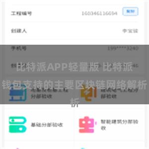 比特派APP轻量版 比特派钱包支持的主要区块链网络解析