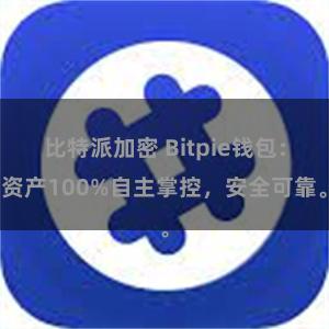 比特派加密 Bitpie钱包：资产100%自主掌控，安全可靠。