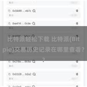 比特派轻松下载 比特派(Bitpie)交易历史记录在哪里查看？